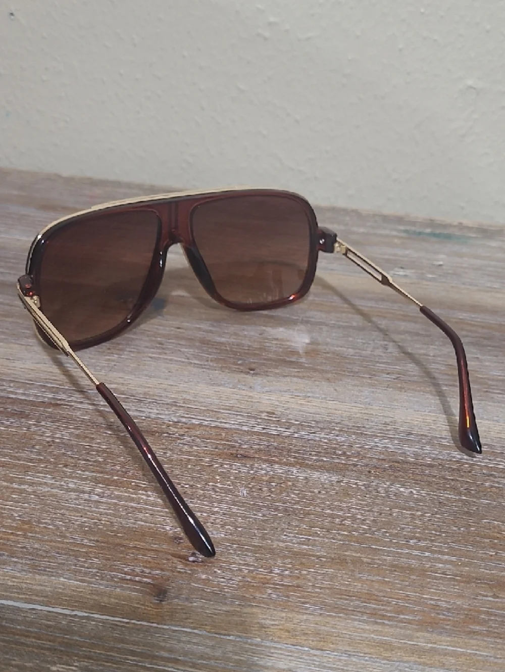 Gold Frame Brown Lens Aviator Sunglasses